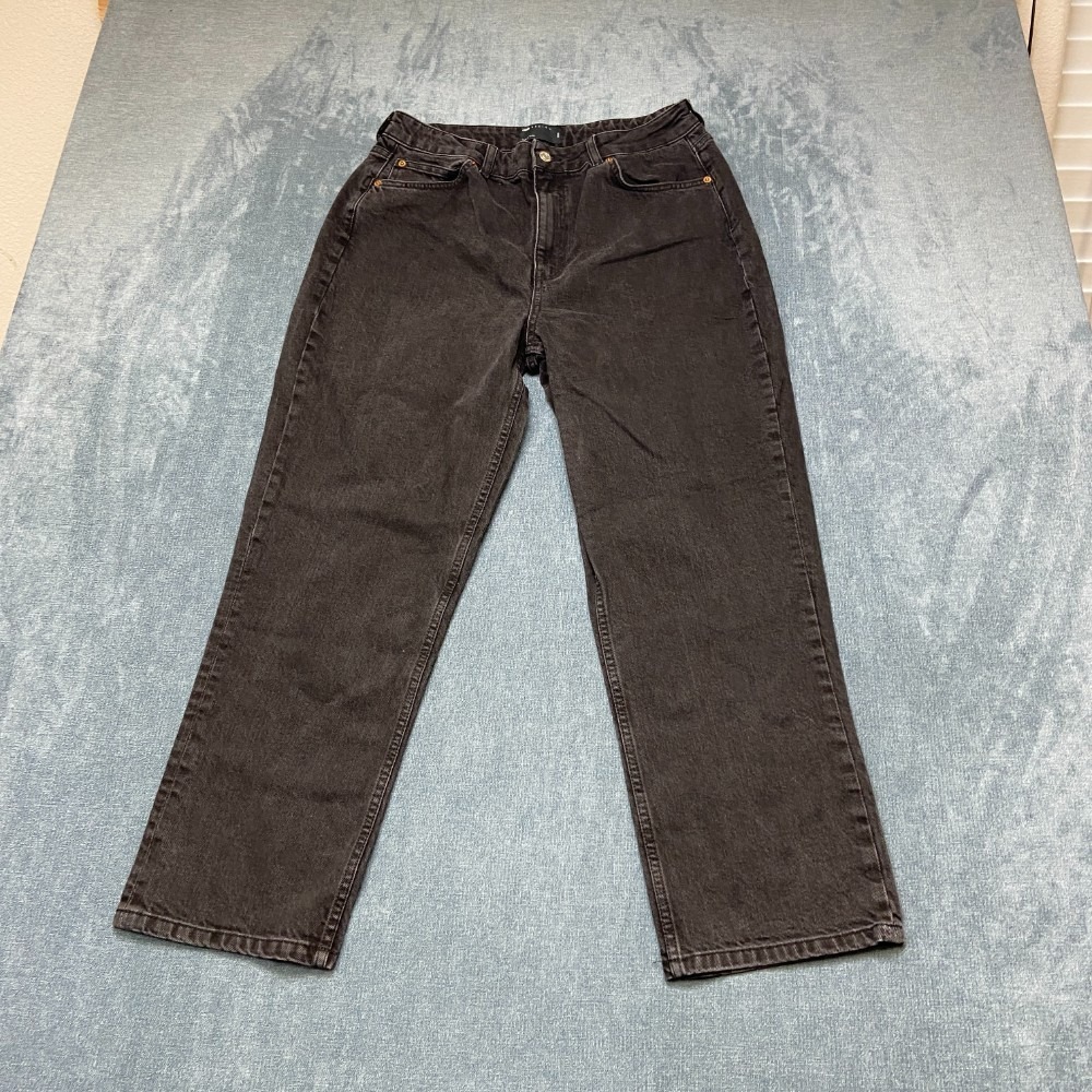 Asos Design Jeans Mens 32x32 Black Denim Dark Wash Mid Rise Streetwear Outdoor